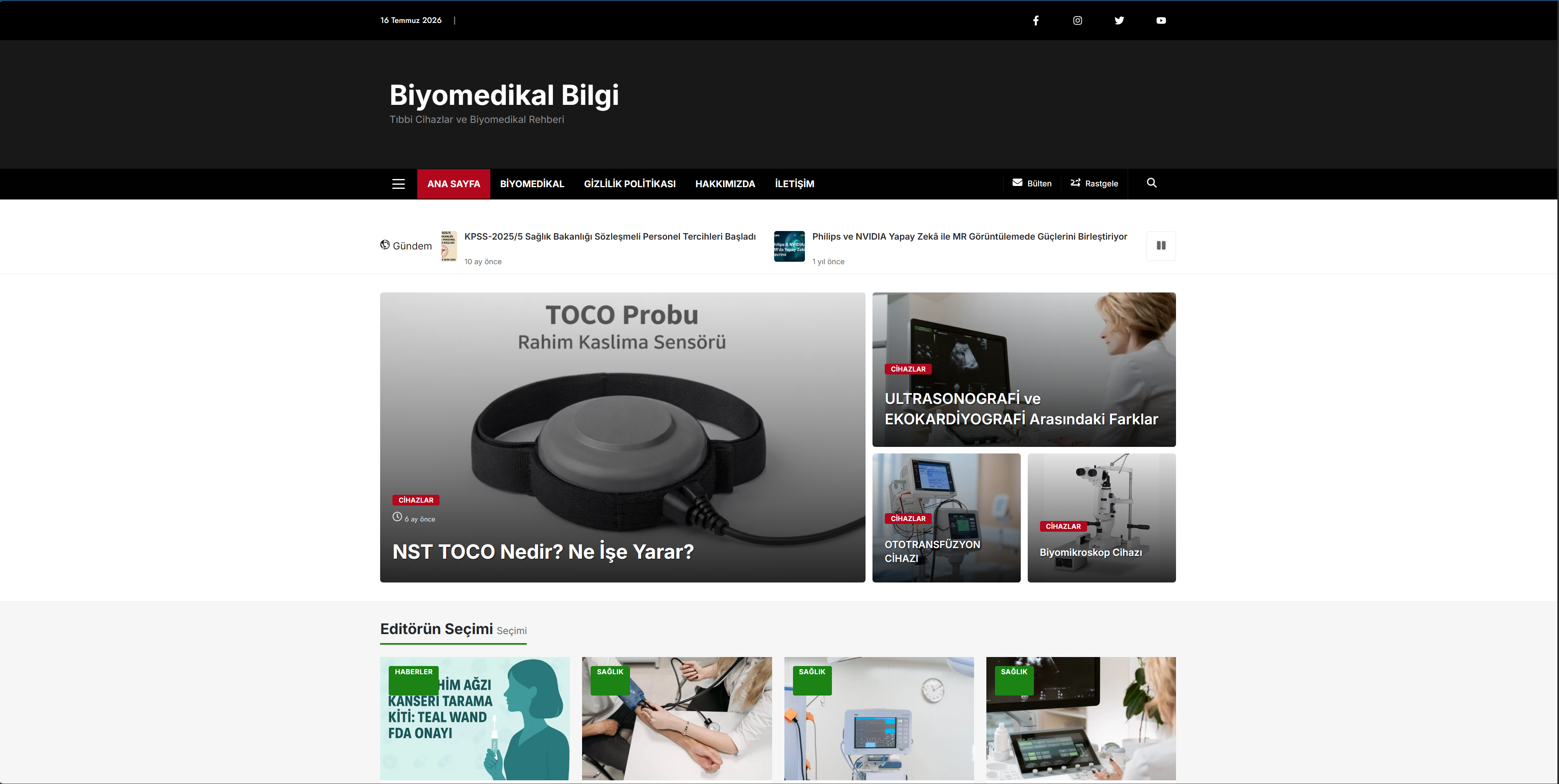 Biyomedikal Bilgi - Blog Sitesi